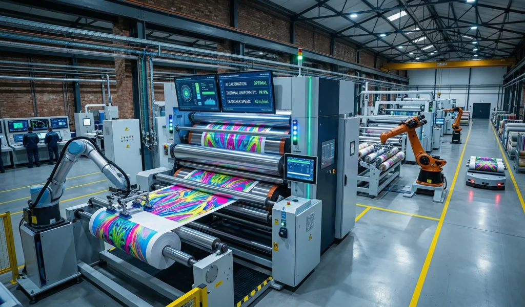 Sublimation printing process for custom football jerseys in production